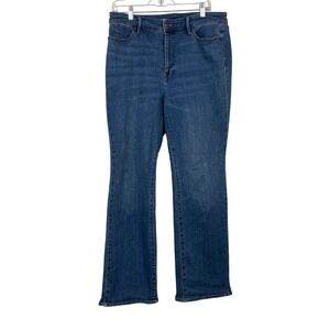 Talbots Jeans Women Size 12 High Waist Barely Boot Blue Denim Flawless